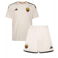 Billiga AS Roma Barnkläder Borta fotbollskläder till baby 2023-24 Kortärmad (+ Korta byxor)